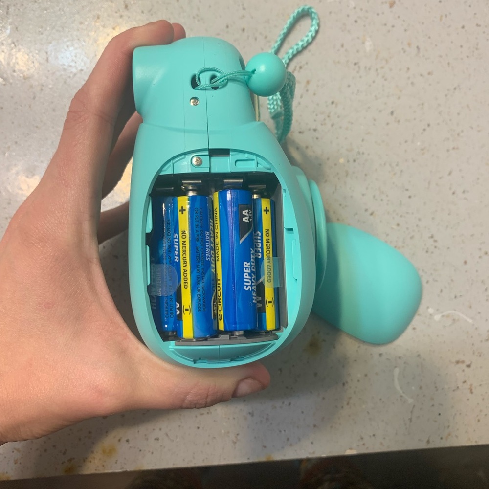 Turquoise Polaroid Camera and Carrying Case